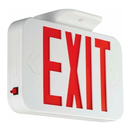 Hubbell Lighting Hubbell LED Exit Sign with Self-Diagnostics, Nicad Battery, White with Red Letters, 120/277V CERSD